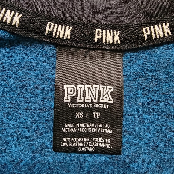 PINK Victoria's Secret Quarter Zip Long Sleeve Pullover Sweatshirt Size XS - Picture 6 of 7